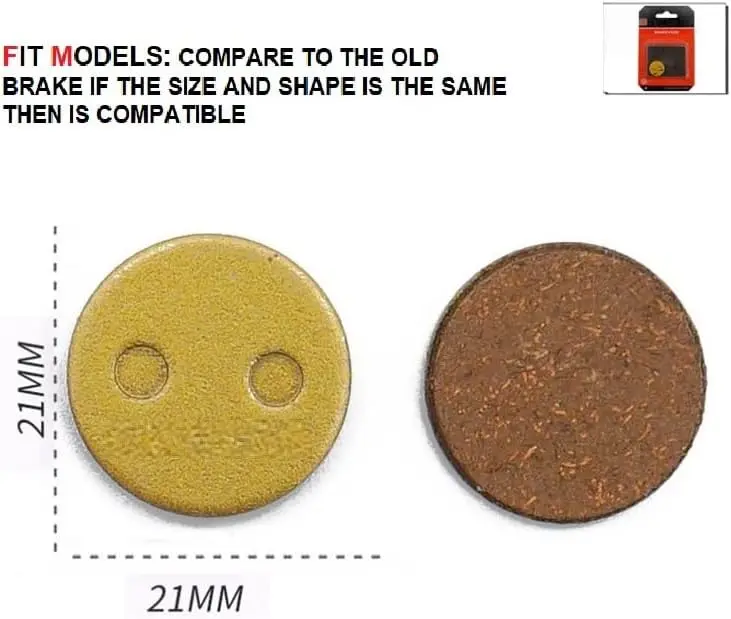 2 Pairs Bike Bicycle Disc Brake Pads Mechanical Disc Brake (Resin,Semi-Metallic,Sintered Metal) Metal Bicycle Electric Scooter Brake Pads Wear-Resistant Quiet Bike Disc Brake Pad