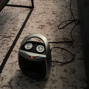 R.W.FLAME/Kismile Portable Ceramic Space Heater with Adjustable Thermostat, 750W/1500W, Three Heating Modes, Fan-Only, ETL-Certified, 6.2"x4.74"x8.4" Compact Design,  Home Appliances