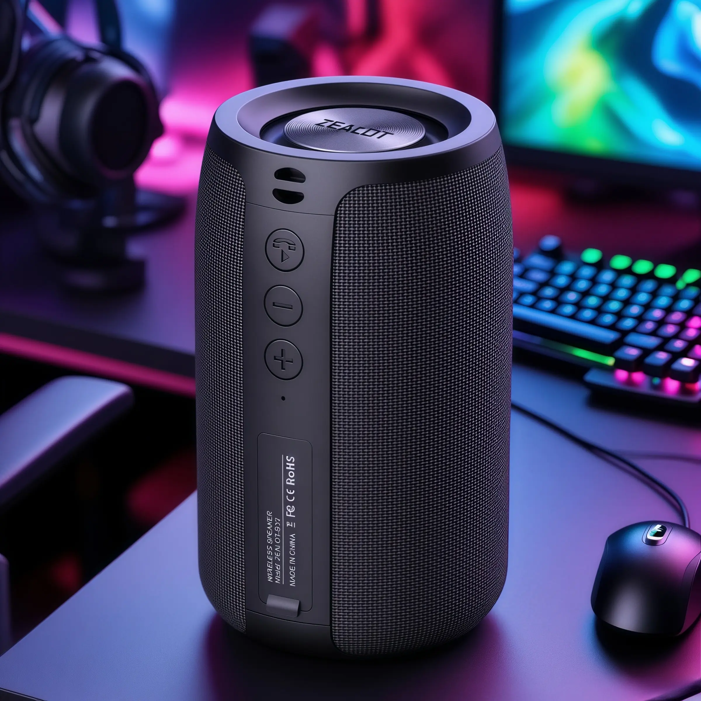 ZEALOT Portable Bluetooth Speaker, Computer Speaker, Wireless Speakers, Wireless Stereo Speaker - Outdoor, Mini & Compact, Powerful Sound with Super Bass, Long Battery Life, IPX4 Waterproof, Supports TF Card, USB Drive & AUX for Home, Office