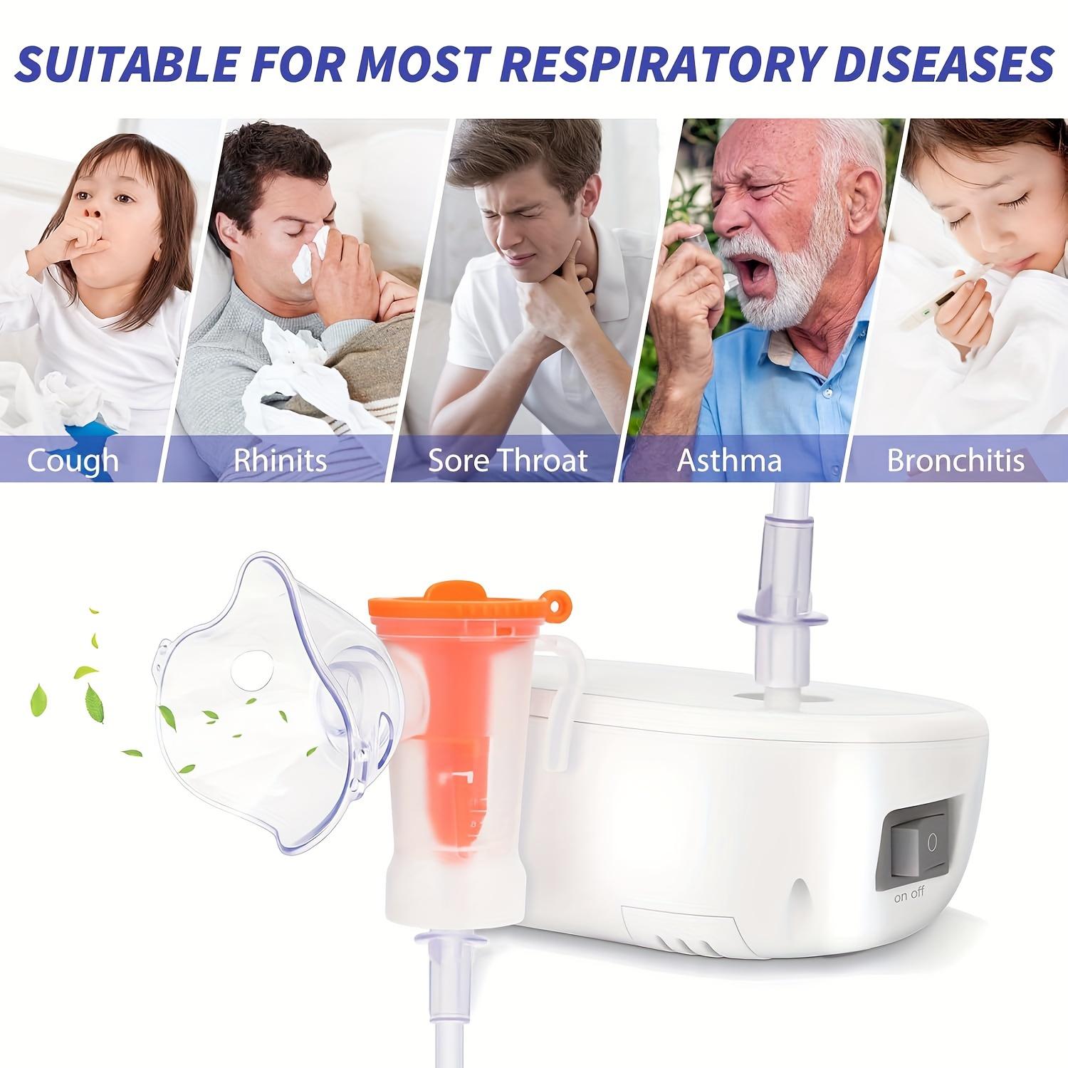 Portable Home Nebulizer for Home Use Silent Operation High-Performance Grade with Strong Mist Travel Storage Kit for Car Replacement Inhalation Tube and Mask Compact Quiet Design Easy Operation
