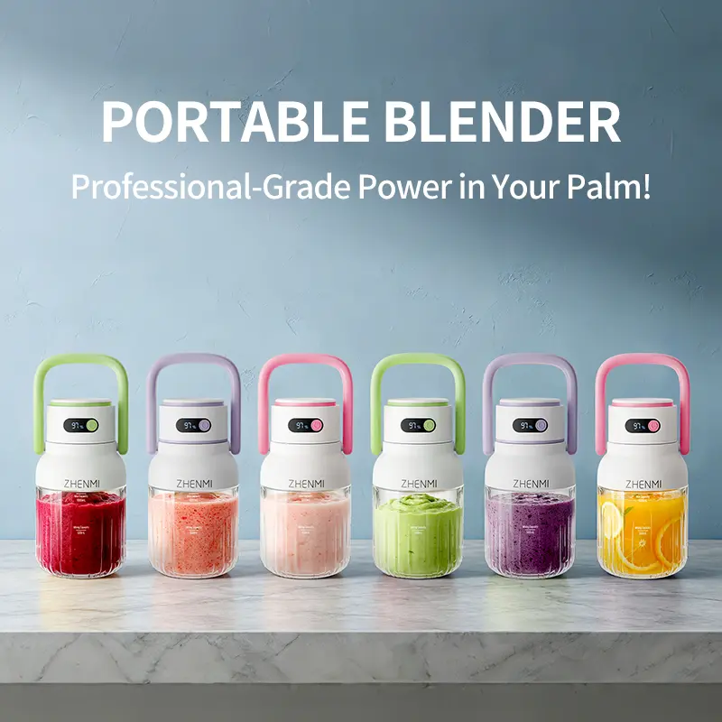 Holidays and Birthdays Blender for Shakes & Smoothies! ZHENMI BPA-Free Cordless Blender, 33oz, Ice Crushing, USB Rechargeable, Make Party Shakes,  Morning Smoothies & Healthy Drinks