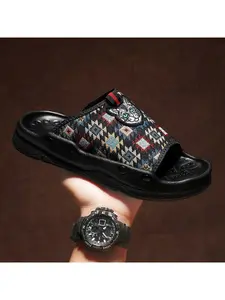 Bohemian men 's slippers home bathroom anti-skid wear-resistant slippers