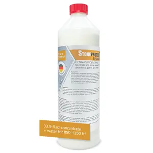 StoneprotecT Concentrate 33.8 oz for  up to 1200 sqft SP5000U | Concrete Sealer | Long-Term Protection Against Water & Dirt for Driveway, Patio and More
