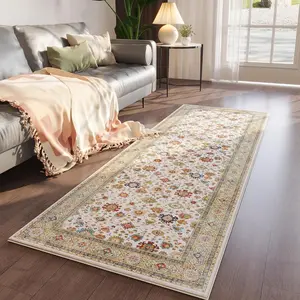 Floral Pattern Kitchen Mat, 1 Count Non-slip Soft Floor Mat, Decorative Carpet for Home Living Room Bedroom Kitchen Study Room