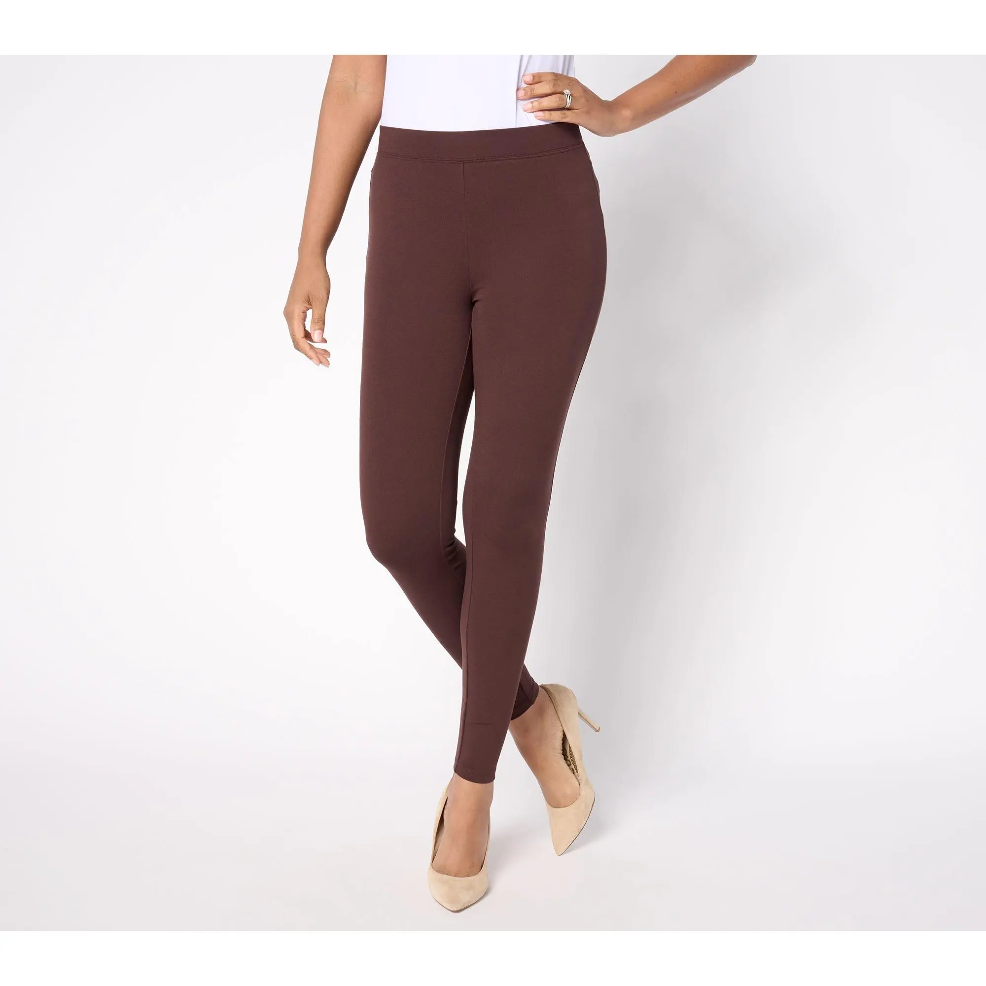 Women with Control Regular Pull On Luxe Ponte Leggings