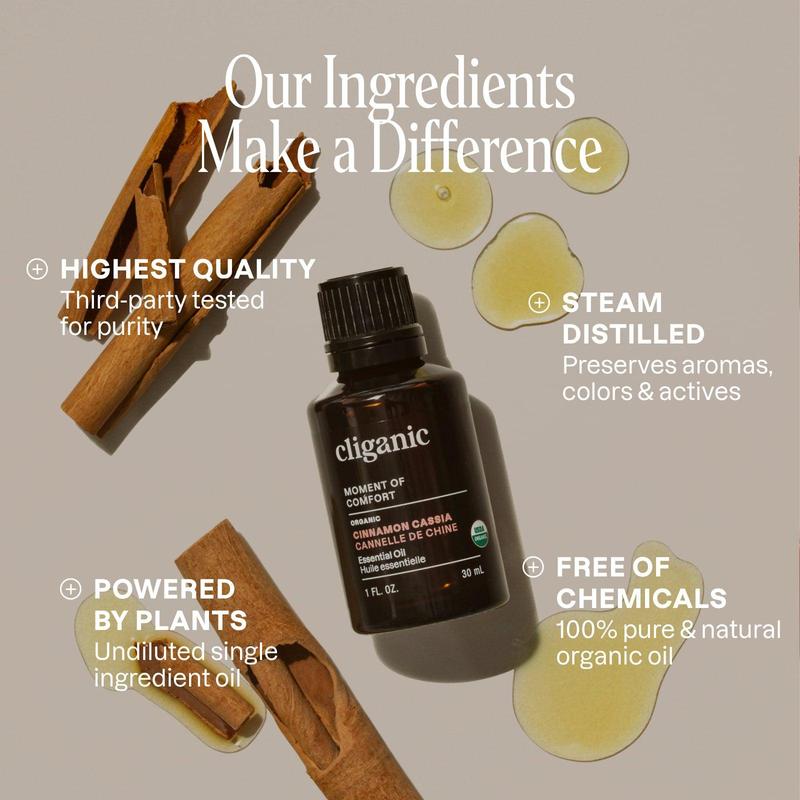 Organic Cinnamon Cassia Essential Oil for Aromatherapy and Wellness - Healthcare