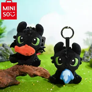 MINISO How To Train Your Dragon Toothless Plush Doll Pendant Bag Charm, Cool Night Fury Gift Toy