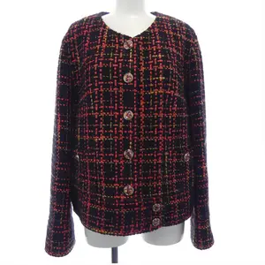 Pre-owned CHANEL Cashmere Small Leather Goods Blend Collarless Jacket