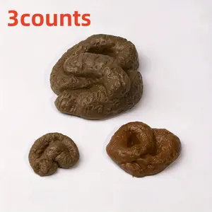 Realistic Fake Poop Prank Set, 3 Pieces for April Fools' Day Fun, Christmas Gift Idea, Daily Entertainment, Practical Joke Toys,Funny Christmas Gifts, Gag