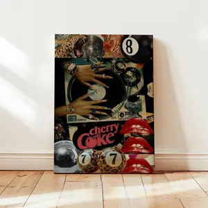 56/1000  AI  AI Waterproof Art Decorative Paintings – A Series Featuring Black Girls, Fashion, Leopard Print, and Music Themes; Stylish Room and Apartment Decor Accessories; Ideal Choice for Bedrooms; Unique Home Gift Options.