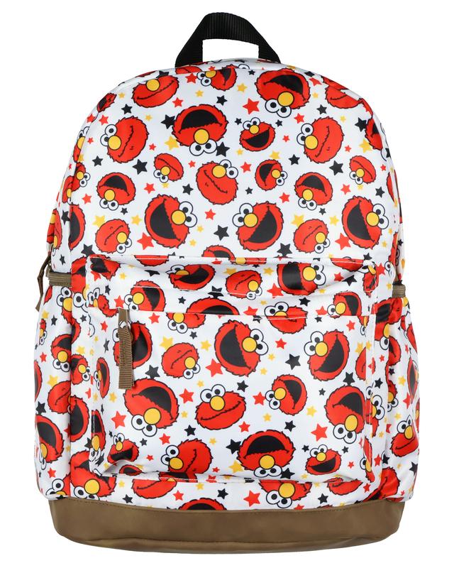 Sesame Street Elmo Backpack – Kids School Bookbag with Laptop Sleeve, Padded Straps & Side Water Bottle Pockets 17"