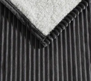 Eddie Bauer Mountain Valley Grey Plush Twin Heated Blanket