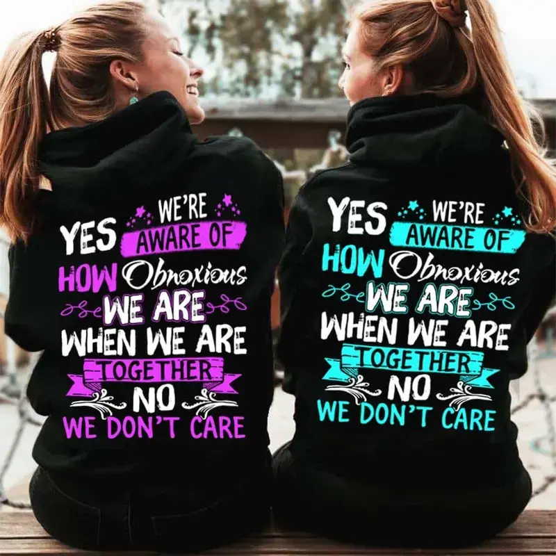 Unisex Hooded Fleece Sweatshirt - 'More Than Besties' Graphic Longsleeves Pullover, Matching Tops for Couples & Women, Outdoor & Valentine's Day Casual Wear, Lady, Everyday, Valentines Day, Outdoors, Romance, Matching Pairs, Long Sleeves, Halloween