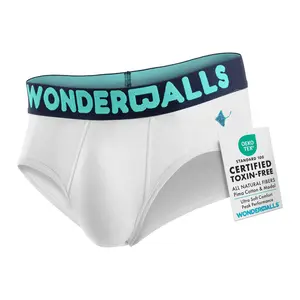 Wonderballs Men's Underwear Briefs - Sports Style with 4-Way Stretch & Breathable Peruvian Pima Cotton Fabric Menswear Modal Natural Seamless Socks Soft