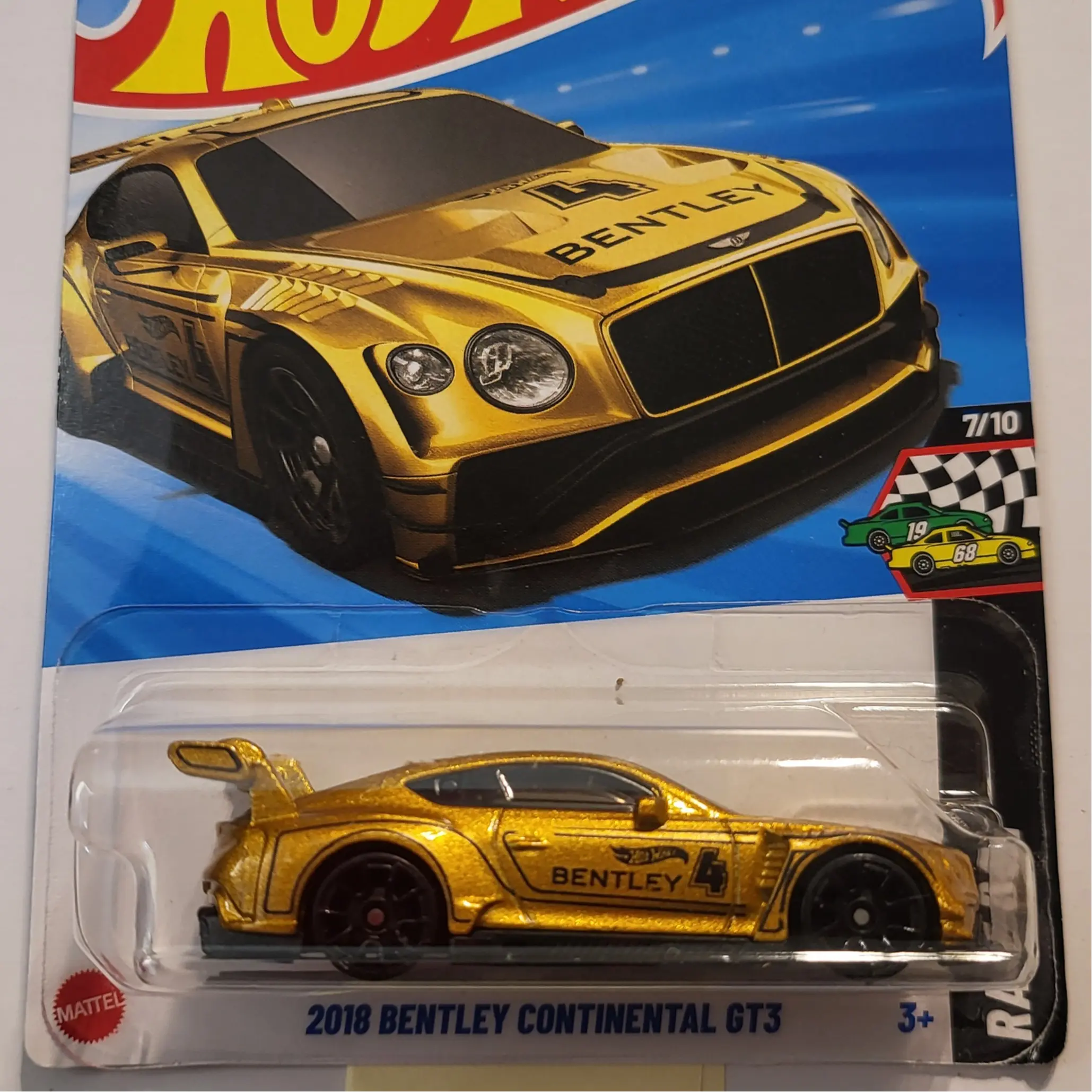 Hot Wheels 2018 Bentley Continental GT3 Mainline Metallic Diecast Collector Model Car - Limited Edition Race Day Racing & Sports Toy Vehicle, Model Cars for Collectors