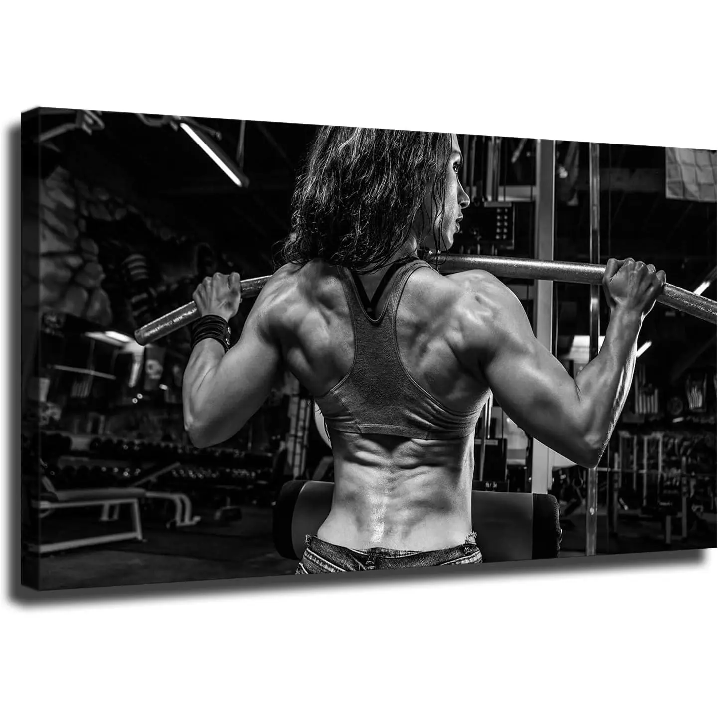 Workout Poster Sexy Woman Body Builder Poster Wall Art for Living Room Bedroom Wall Art Printin Wall Decor Gifts (24x36inch-No Framed)
