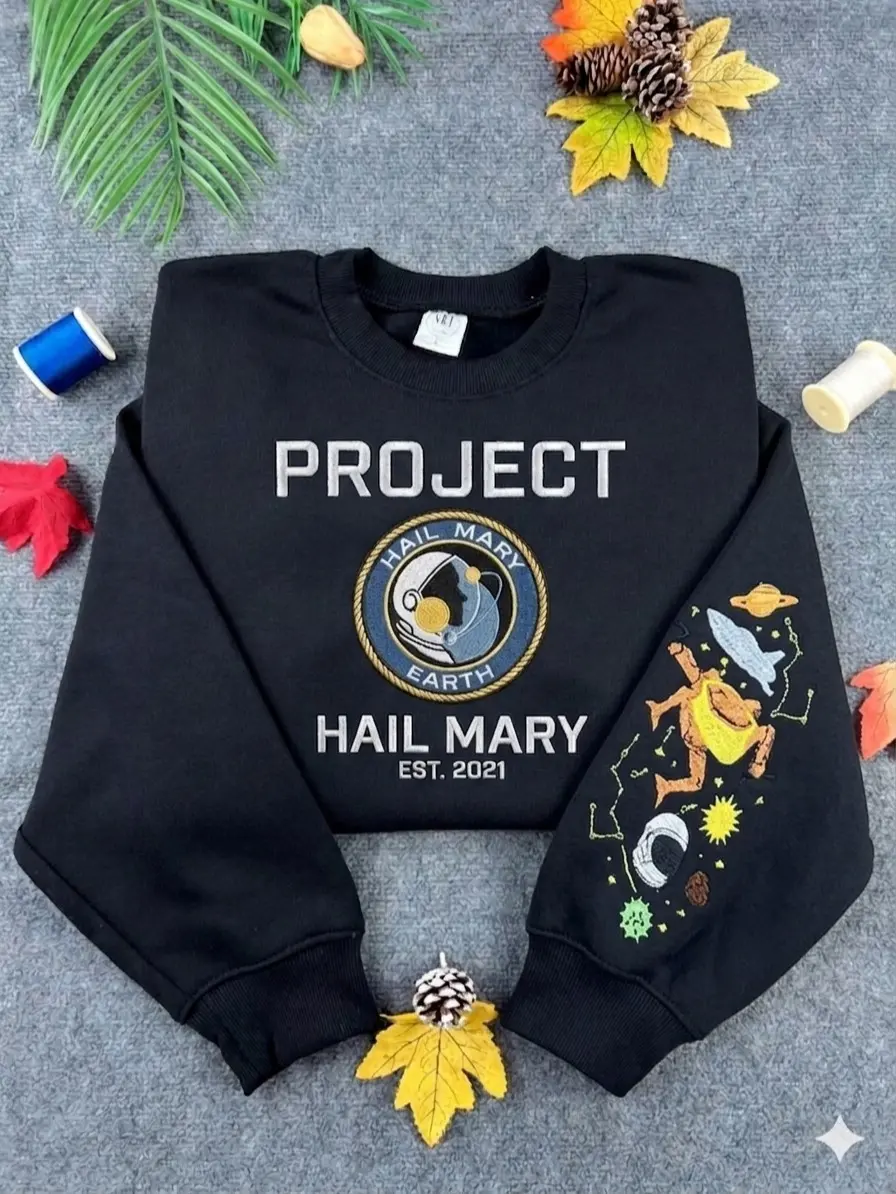 Project Hail Mary Astronaut Embroidered Shirt Rocky Amaze Sci Fi Tee Book Lover Gift Andy Weir Inspired Space Nerd Unisex Shirt