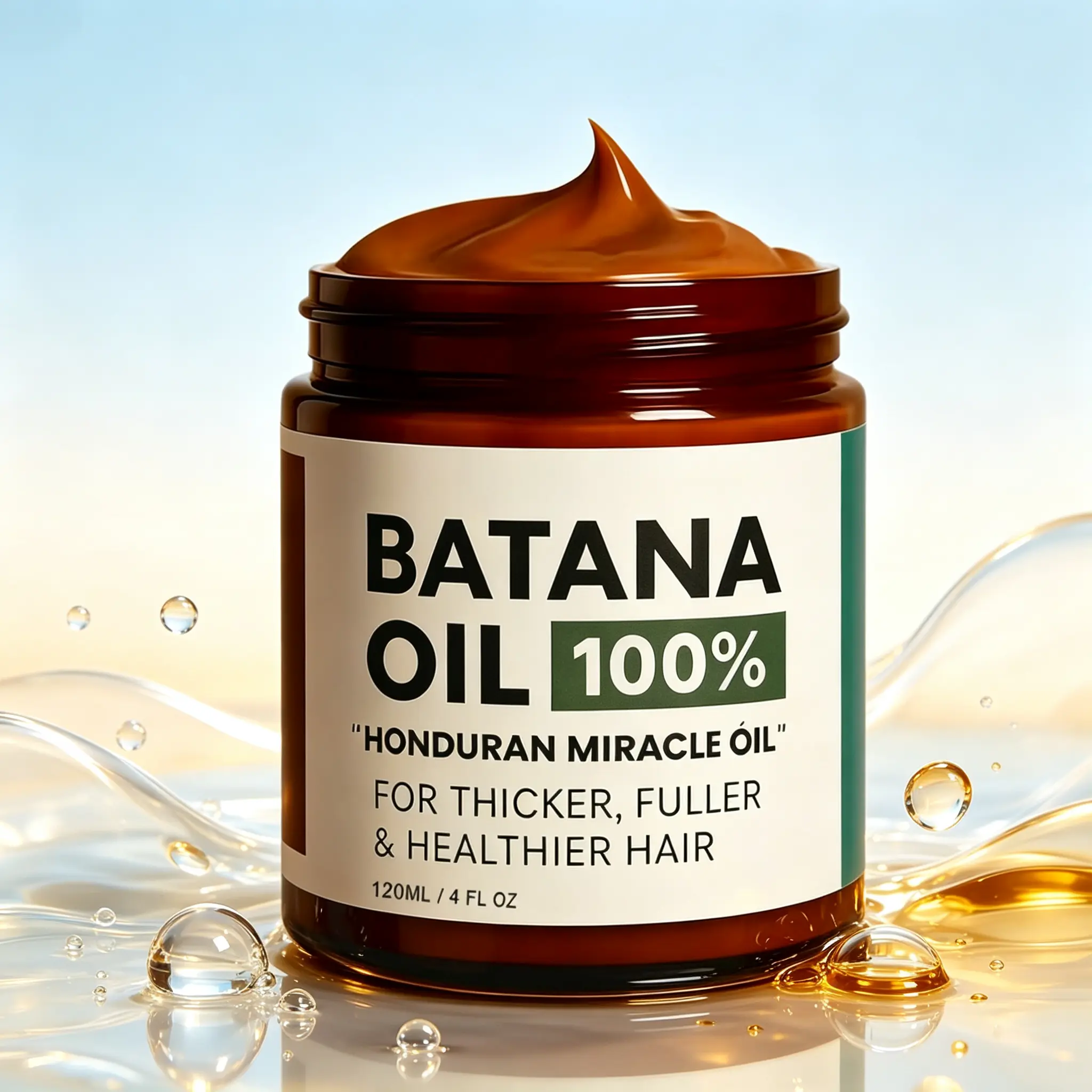 Batana Hair Oil 120ml - Nourishing Daily Care with Natural Batana Extract, Lightweight Moisturizer for Soft, Smooth, Manageable Locks, Suitable for All Types