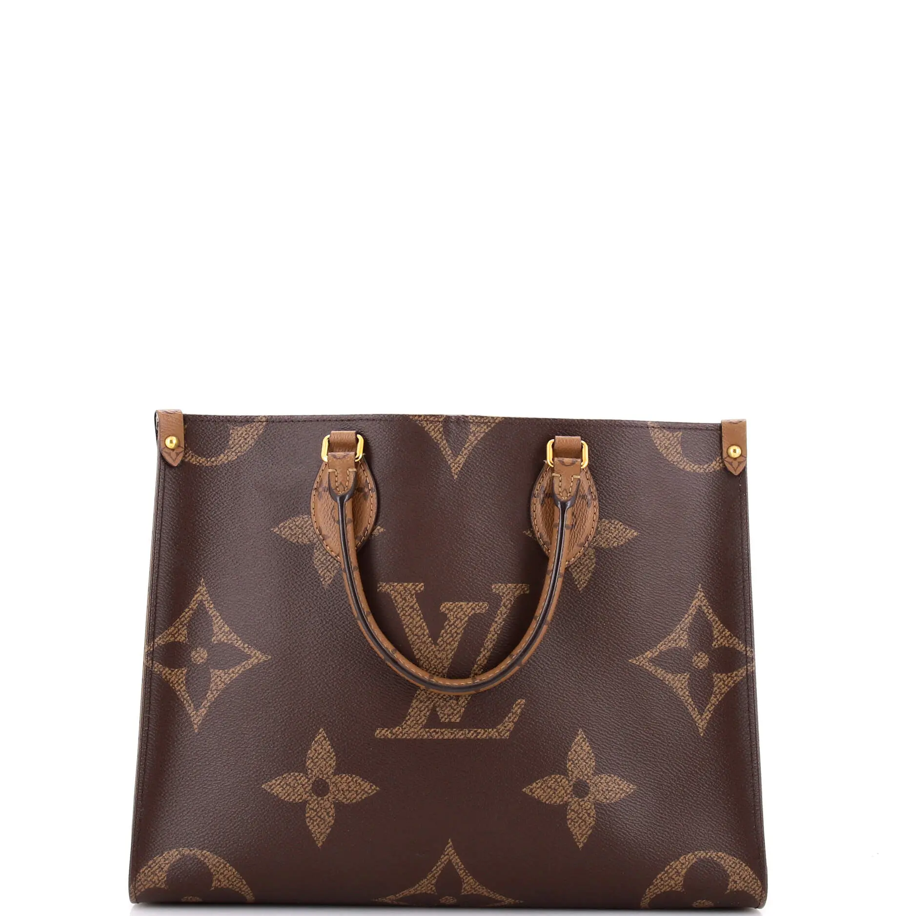 Pre-owned Louis Vuitton Canvas Coated Tote Bags OnTheGo Tote Reverse Monogram Giant MM