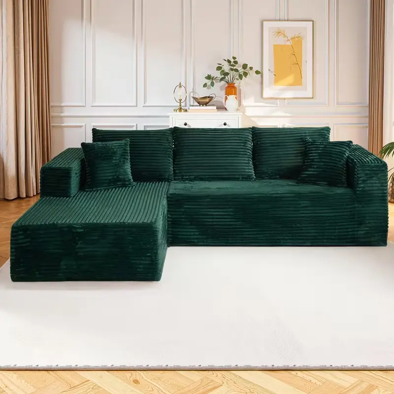 Green Corduroy Left Recliner