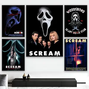 Scream Movie Poster "Ghostface is Watching" - Classic Horror Wall Art, Waterproof & Durable Print for Home Theater & Bedroom Decor, Ultimate Fan Gift