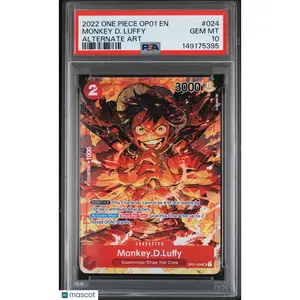 2022 One Piece OP01-Romance Dawn Monkey D. Luffy #024 Alt Art PSA 10 GEM MINT