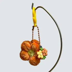 Handmade Crochet Mini Plushy Flower Keychain