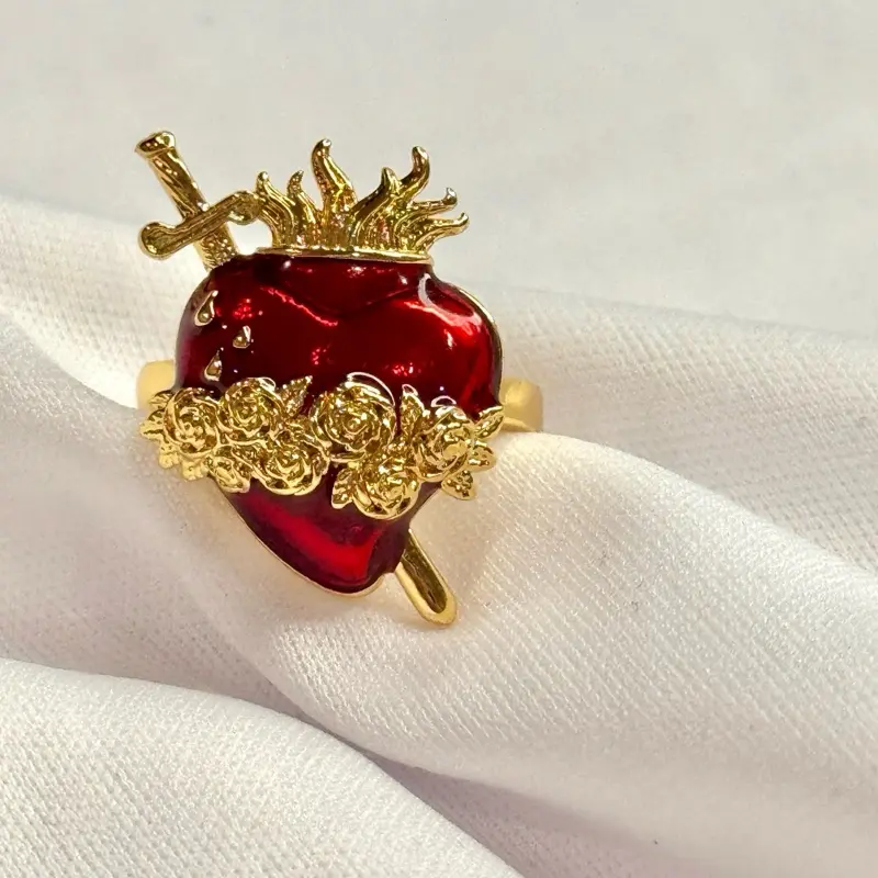 Anillo Inmaculado Corazón de María – Acero Inoxidable