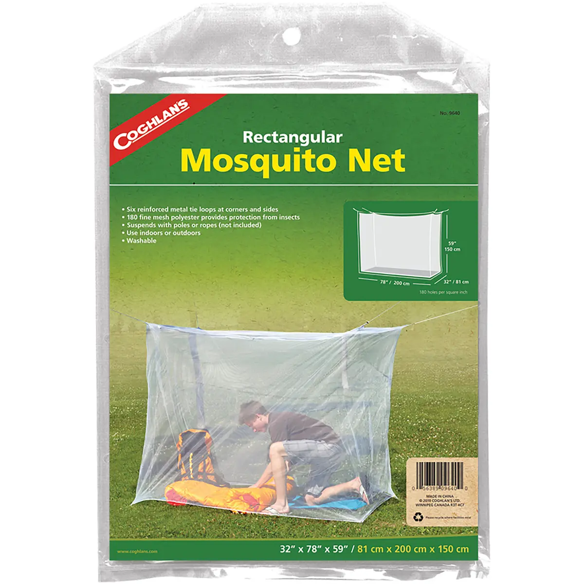 Coghlan's Rectangular Bug Net, Mesh Polyester Netting Coghlan's Rectangular Bug Net, Mesh Polyester Netting