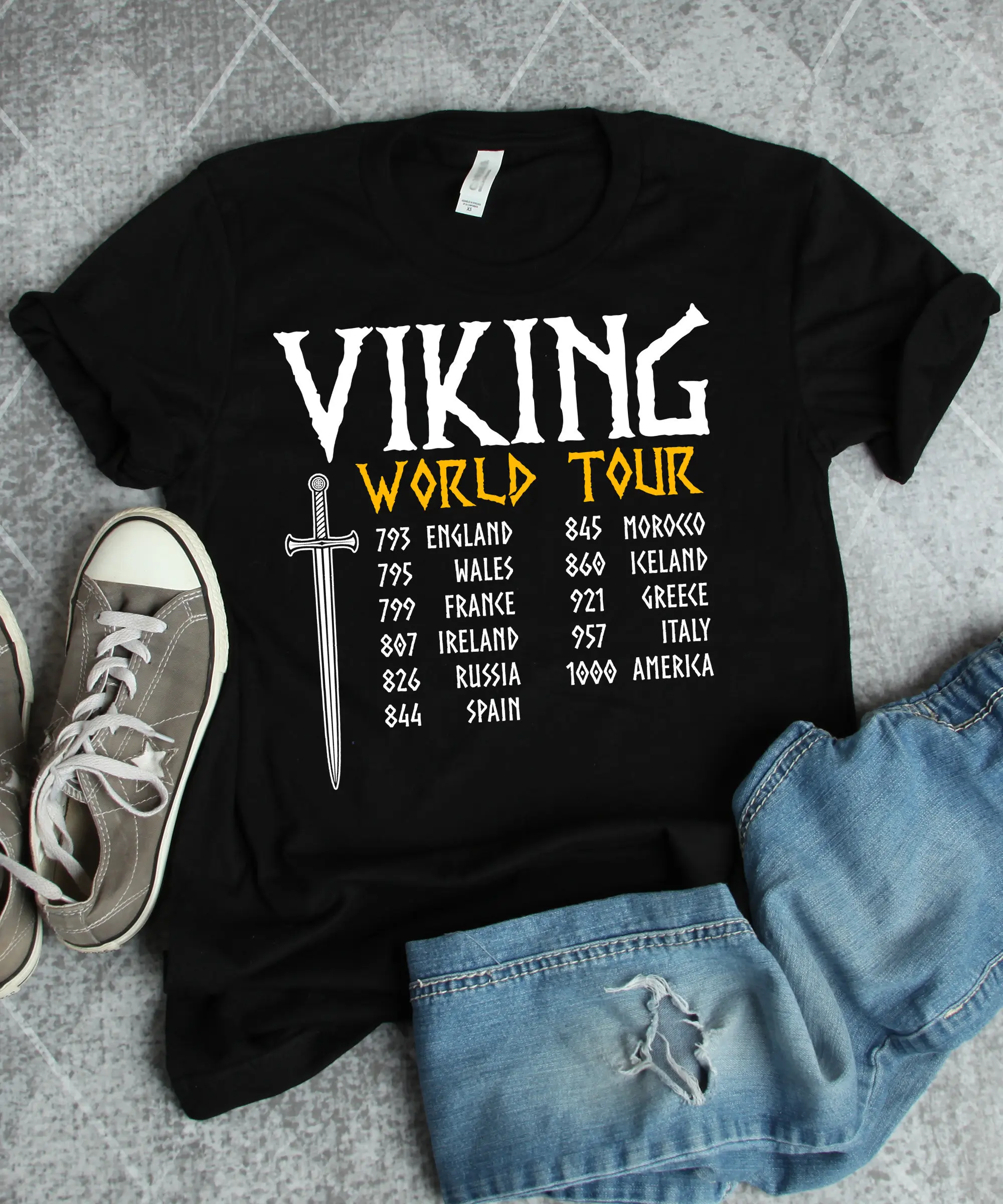 Viking World Tour History Shirt • Norse Mythology Scandinavian And Nordic History Teacher Gift Tshirt Shirt, T-shirt, Sweatshirt, Hoodie, Free Shipping