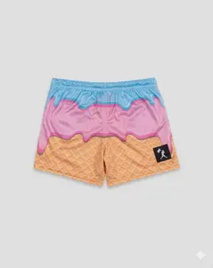 Frozen Treats Ice Cream Sundae Diamond Air Mesh Shorts - Youth