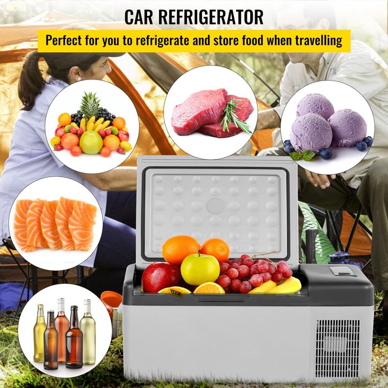 VEVOR 12 Volt Refrigerator with APP Control, TikTokShopBlackFriday, Portable Mini Car Fridge w/ -4℉-68℉ Cooling Range & 12/24V DC & 110-240V AC Electric Compressor Cooler For Camping, Road Trip, Travel, Outdoor and Home Use