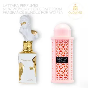 Lattafa Perfumes Now Women + Her Confession 100ml (3.4oz) Lasting Perfume - Value Bundle For Women - Fragrance Gift Bundle