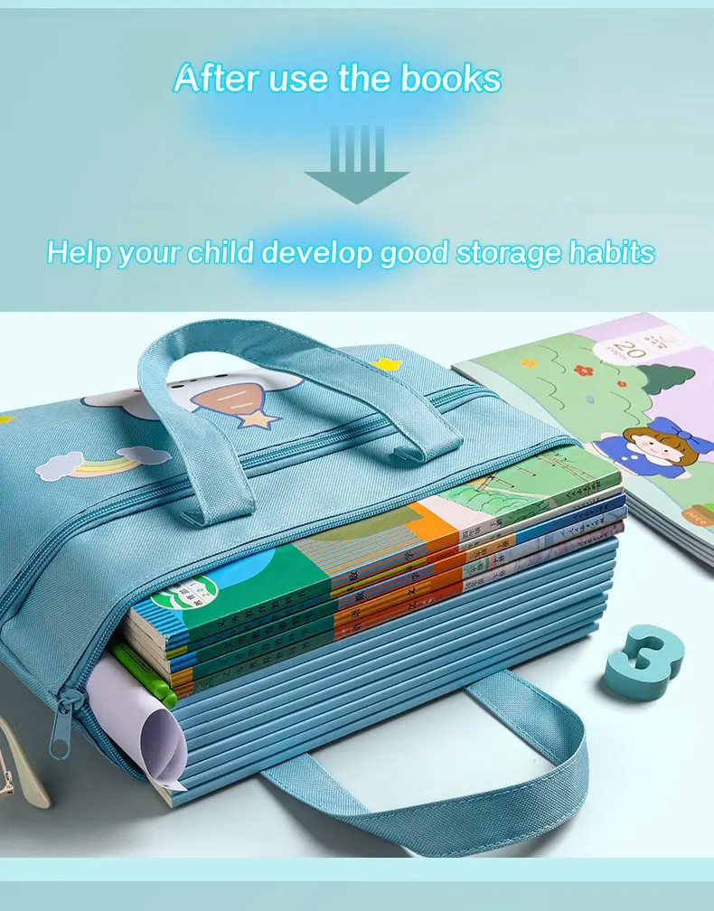 Student Tote Bag Waterproof And Stain-proof Tote Handbag Student Book Storage Bag Fashion Book Tote Bag Boys & Girls Tote Bag Children's Tote Bag Cartoon Tote Bag Bag Multifunctional Bag