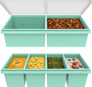 Soup Freezer Molds with Lids – 1 Cup & 2 Cup Silicone Soup Storage Trays for Broth, Meal Prep, Baby Food & Freezer Organization Drainage  Box containers