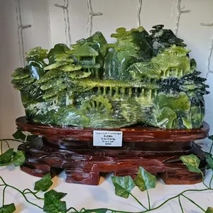 Green Jade Landscape - Natural Stone Decorative Piece