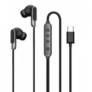 ANC Noise Cancelling Wired Headphones|HiFi In-Ear Dynamic Headphones|Gaming Monitor Headphones|Clear Sound Quality, For Office & Gaming