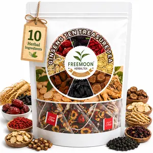 Freemoon Ginseng Ten Treasure Tea, Kidney Tea Formula, Kidney Cleanse Detox & Repair,Natural Kidney Cleanse Detox Tea for Women & Men,Traditional Chinese Herbal TeaBags (20 Bags/1 Pack) | Men's Tea Health TeaMulberry Herbal Formula Health Tea