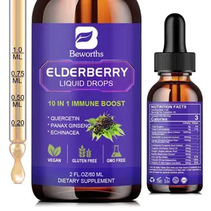 BEWANTS Elderberry Syrup | Elderberry Liquid Drop | Immune Support Support Supplement for Adults| | 2 Fl Oz, 30-Day Supply