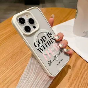 God Is Within Her Psalm 46:5 Phone Case for iPhone X/XS/Xs Max 11 12 13 14 15 16 Pro Max Plus, Anti-Drop Protector Compatible with Clear
