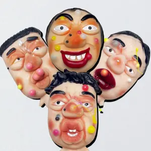 Cute and soft pimple-popping toy, quick rebound, fun expressions, stress relief, personalized design, suitable for all ages.