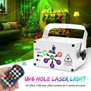 DJ Laser Projector Light Disco Lights+Red and Green Pattern Lamp Strobe Lights for Home Room Dance Parties Birthday Karaoke Halloween Christmas Wedding Show Club Decorations party light disco lights for parties outside laser beam light