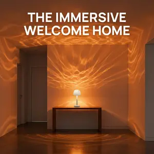 16-Color Changing Water Ripple Projector Lamp, Aesthetic RGB Night Light with Remote Control, 3600mAh Rechargeable Cordless Bedside Lamp, Dimmable Ambient Lighting for Bathroom, Bedroom Decor, Gift