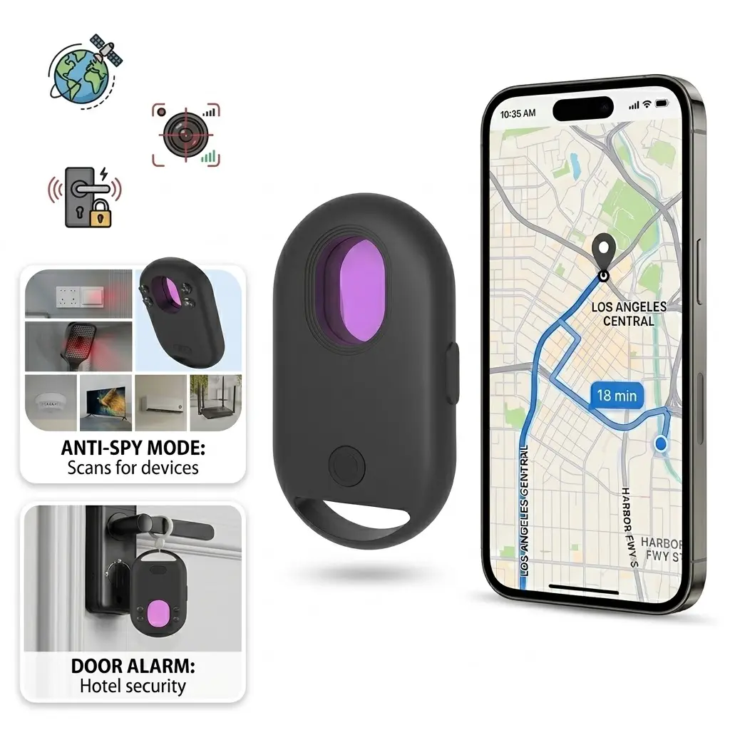 Global Positioning,Hidden Camera Detector,Window and Door Alarms，Spy Camerra Detector,Anti-intrusion,40H Working Time for travel,Car,Bathroom,Office ,Hotel,Airbnb