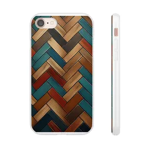 Herringbone Wood Pattern Flexi Phone Case