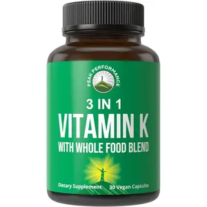 Vitamin K with Whole Food Blend of 25+ Vegetables and Fruits for Max Absorption. Vegan Capsules Supplement. Vitamins K1, K-2 MK4 + K2 Natto MK7. Alternative to Drops, Gummies. VIT K with K 2 and MK-7