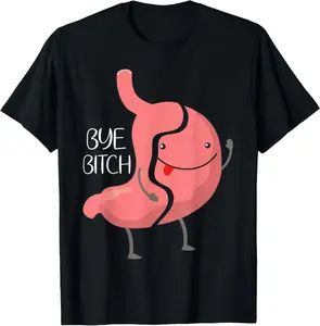 100%cotton Funny Gastric Sleeve Bariatric VSG Surgery Gastric Awareness T-Shirt