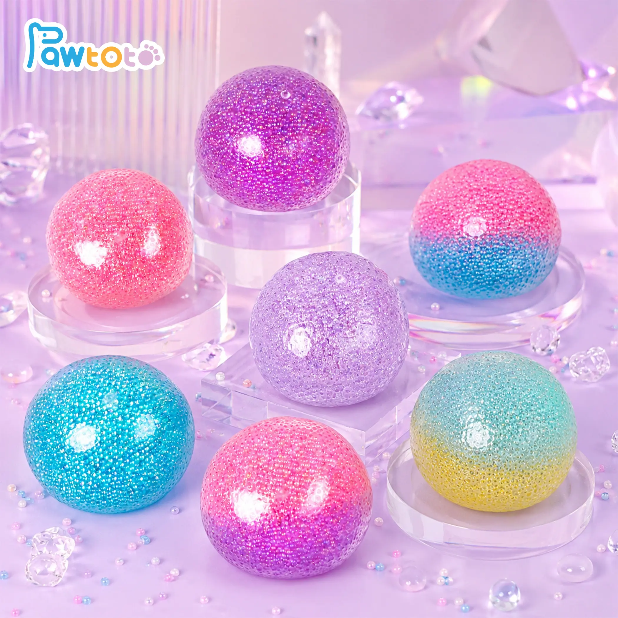 Pawtoto Bubble Beads Stress Ball Toy Handmade Stress Relief Toy #Summervibes