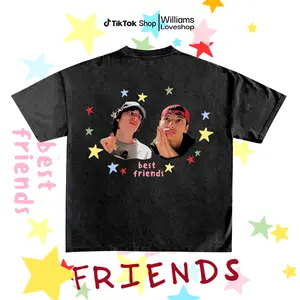 Graphic Noobz Best Friends Tee Shirt - Slushy Unisex Heavy Cotton Tee