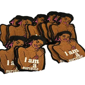 I am a Survivor African American Lady Embroidery Patch - Unique Design for Awareness or Personal Statement